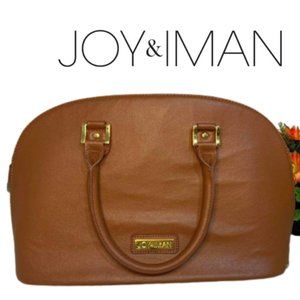 Joy & Iman Pebble Split Leather Handbag